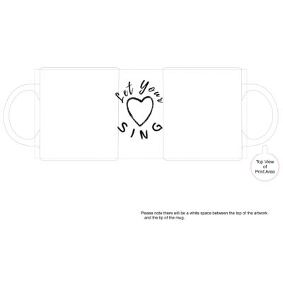 Let Your Heart Sing - White Ceramic Mug Thumbnail