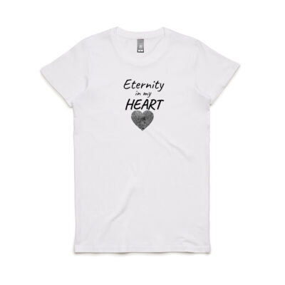 Eternity in my heart - Women's Maple Tee - Black Text Thumbnail